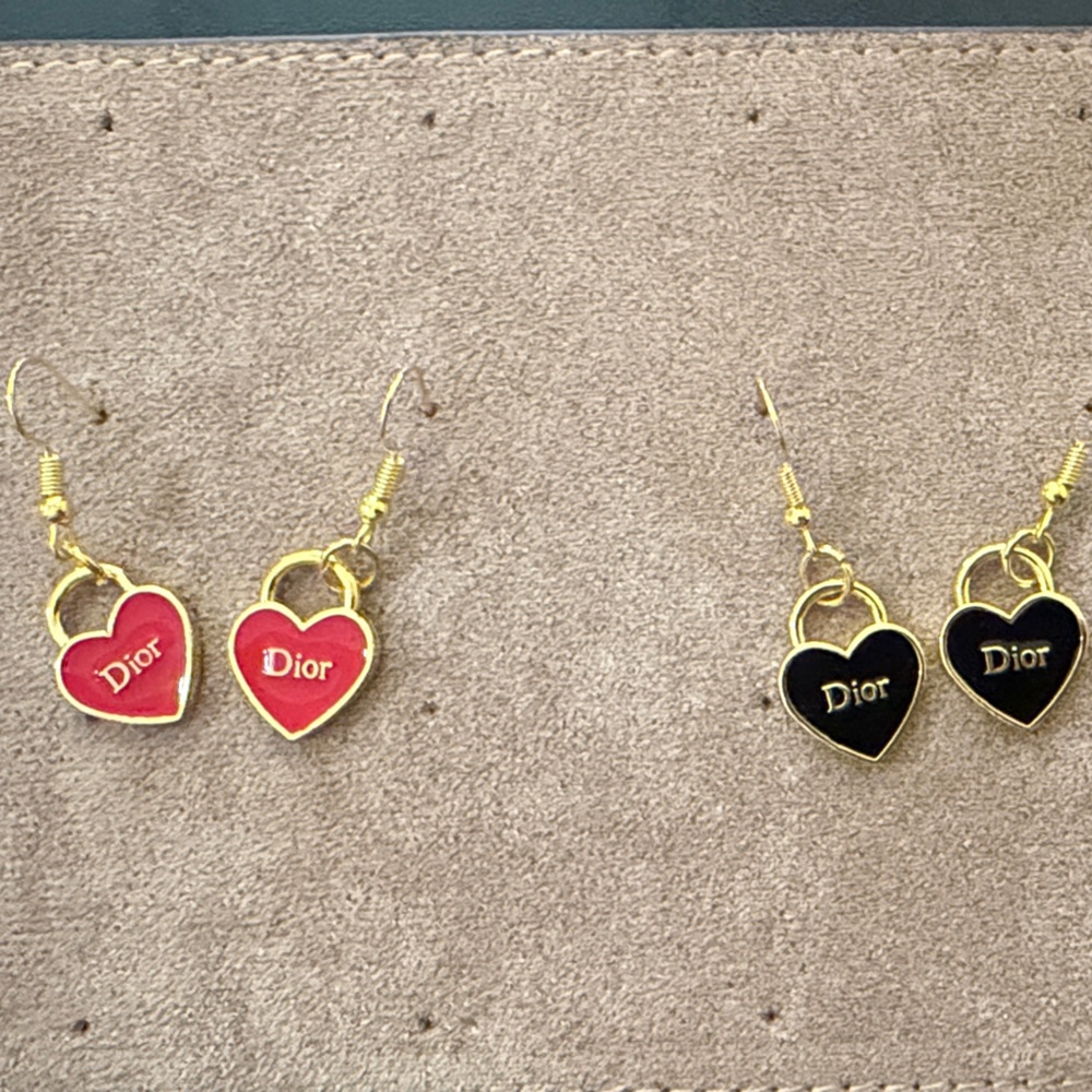 Zipper pulls Dior upcycled to a pair of Gold Tone earrings